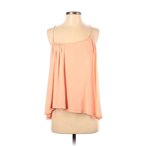 BEBE Solid Strappy Crossback Coral Orange Flow Blouse Women Sz XS - Picture 1 of 6